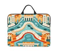 Old street buildings Printed Laptop Sleeve - (16.5 x 12.2 inches) Shockproof Portable Laptop Sleeve