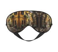 Old Street Italian Print Sleep Mask for Women Men Comfortable Eye Mask for Traveling Nap Sleeping