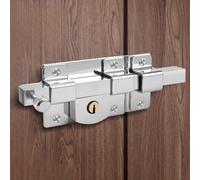 Old Style Exterior Door Lock for Fence Gate, Solid Iron and Copper Anti-Theft Mechanical Latch, Rust-Resistant Security Lock for Wooden or Metal Doors(Right)