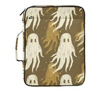 Old Style Ghosts Gold Expansion File Easy to Carry 1.5 Inch 3 Ringing School Zipper Binder with Zipper Closure for Business