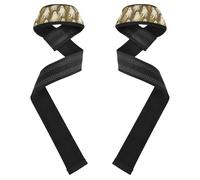 Old Style ghosts Gold Wrist Wraps and Lifting Straps 26" Neoprene Padded Working Out Gym Accessories for Weightlifting, Bodybuilding, Powerlifting & Deadlift