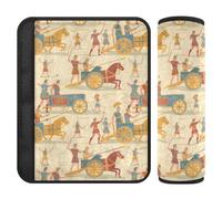 Old Style War Carriage Brown Maroon car seat Strap Covers,More Comfort Driving,car seat Protector for SUV Backpack Bag funda para cinturón de carro 2 pcs