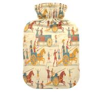 Old Style War Carriage Brown Maroon hot-Water Bottle with Soft Cover, 1L hot Compress for Period Cramps,Period Cramps,Bolsa de calor para Dolor Menstrual