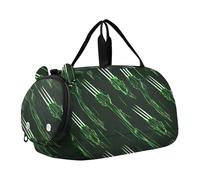 Old Style Wolverine Scratch Neon Green Girl's Gym Duffel Bag with Shoes Compartment Lightweight Carry On Weekender Bag for Travel, Swimming, Dance, Ballet bolsos de viaje para hombre