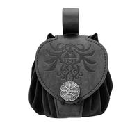 Old Styles Belt Bag Embossed Coin Purse Cube Bag Side Pack PU Leather Coin Purse Medieval Waist Bag Waist Pack