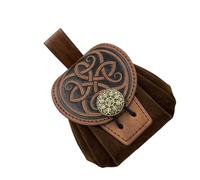 Old Styles Belt Bag for Women Man Medieval Wallets Small Cube Bag Embossed Coin Bag PU Leather Waist Bag Side Pack