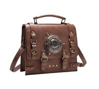 Old Styles Shoulder Bag for Women Trend Top Handle Bag Punk Crossbody Bag PU Leather Messengers Bag Student Book Bag