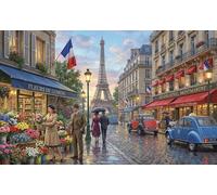 Old Times in Paris 1000 Piece Jigsaw Puzzle,Premium Cardboard,Home Wall Decor,Great Gifts,Whimsical Challenge,Educational Toy,Adults & Kids 14+,Stress Relief 38x26cm