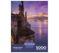 Old Town 1000 Piece Jigsaw Puzzle Prague Old Town Cardboard Puzzle Adult Puzzles Educational Puzzle Family Games Night Christmas Puzzles 70x50cm/1000pcs