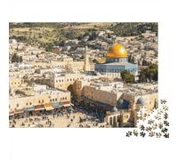 Old Town Bazaar 1000 Piece Jigsaw Puzzle Recycled Paper Jerusalem Puzzles for Elderly Fun And Challenging Family Game Perfect for Holiday Blessings 38x26cm/1000pcs
