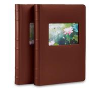 Old Town Bonded Leather Photo Album, 2 Pack (3Up, Brown)