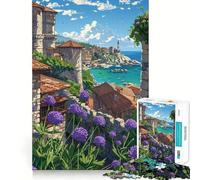 Old Town by The Sea Hard Jigsaw Puzzle for Adults 1000 Pieces Boost Memory Soothing Play Premium Cut Perfect Present (38x26cm)