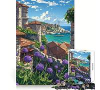 Old Town by The Sea Jigsaw Puzzles for Adults1000 Pieces Mind Puzzle Cozy Relax Image Assembly (50x75cm)