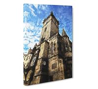 Old Town Hall In Prague Canvas Print | Gallery Wrapped 30mm Frame Wall Art | 30x20 inches | Ready to Hang | Modern Picture | Living Room Bedroom Lounge Office
