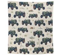 Old Tractor Fleece Throw Blanket; Soft Blankets and Throws for Bed or Couch Sofa, 50x60 Inches