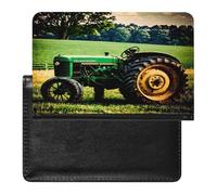 Old Tractor Passport Holder with Card Slots Portable Passport Cover Compact Waterproof Passports Protector