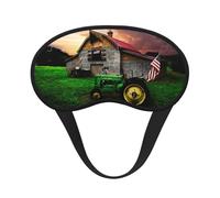 Old Tractor Photo Farm Print Sleep Eye Mask Light Blocking Soft and Comfortable Night Eye Blinder for Women Men for Sleeping Travel Night Shift