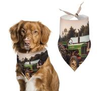 Old Tractor Photo FarmPet Scarf Dog Bandana for Small Medium Large Exquisite Unique Cat Dogs Kerchief Premium Fabric Cute Triangle Cat Dogs Bibs Scarf