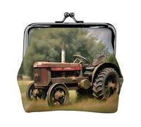 Old Tractor Photoes Farm Coin Purses, Change Purse Wallets, For Festivals And Special Occasions, Black, One Size, Art Deco