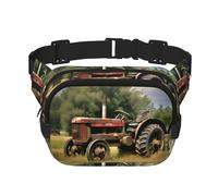 Old Tractor Photoes Farm print Womens Fanny Pack Everyday Hip Pouch Waist Bag for Travel Outdoor Running Hunting for Adult, Black, One Size
