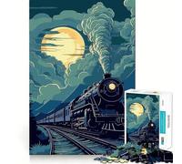 Old Train 1000-piece Puzzle for Teenagers Logic Boost Toy Tension Relief Quality Edge Santa Wish Item (50x75cm)