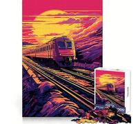 Old Train 1000-piece Puzzle for Teenagers Logic Boost Toy Tension Relief Quality Edge Santa Wish Item (38x26cm)