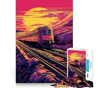 Old Train for Adults 1000 Piece Puzzle Mind Challenge Toy Calm Escape Quality Cut Art Collection Piece (38x52cm)