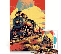 Old Train Jigsaw Puzzle 1000 Piece for Adults Logic Boost Toy Together Fun Premium Edge Stylish Gift (50x75cm)