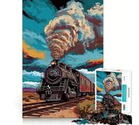 Old Train Jigsaw Puzzles 1000 Pieces for Teenagers Recall Boost Serene Time Smooth Cut Elegant Gift (50x75cm)