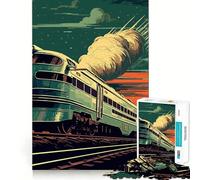 Old Train Jigsaw Puzzles for Teenagers 1000 Pieces Intellect Toy Indoor Fun Quality Cut Creative Gift (38x26cm)
