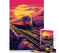Old Train Jigsaw Puzzles for Teenagers 1000 Pieces Reason Skill Toy Soothing Play Exact Cut Santa Wish Gift (50x75cm)