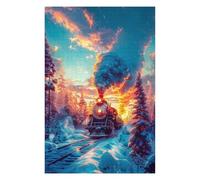 Old Train on The Tracks Picture Puzzle for Adults, 1000 PCS