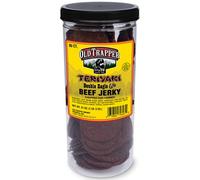 Old Trapper Teriyaki Double Eagle Beef Jerky | Traditional Style Real Wood Smoked Made From 100% Lean Beef | 1 Jar (80Piece), 80Count