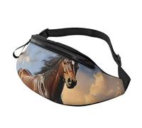 Old Treasure Map Fanny Pack for Women Men Fashion Waist Pack Adjustable Belt Bag for Workout Running Travelling Casual Waist Bag, Prairie Horse, One Size