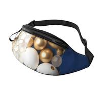Old Treasure Map Fanny Pack for Women Men Fashion Waist Pack Adjustable Belt Bag for Workout Running Travelling Casual Waist Bag, Gold Blue White, One Size