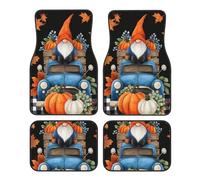 Old Truck Dwarf Pumpkins Autumn Leaves Car Floor Mats,4 Piece, Car Rug Durable Anti-Slip Waterproof Trim to Fit Liner Universal Fit Auto,Sedan,SUV,Truck