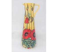 Old Tupton Ware Art Deco "Yellow Poppy" Design 25 cm Slim Jug