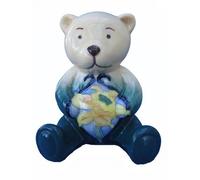 Old Tupton Ware China Teddy Bear Daffodil Flowers Floral Hand Made Tube Lined Pottery Multicolours
