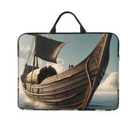 Old Viking Boat 14 Inches Laptop Sleeve Compatible Protective Case With Zipper Classic Portable Handle