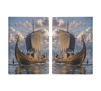 Old Viking Boat Passport Holder Personalized Passport Wallet for Women Men Travel Document Organizer Holder