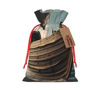 Old Viking Boat Print Gift Drawstring Bags Reusable Holiday Party Favors Treats Accessories Or Keepsakes