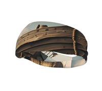 Old Viking Boat Print Stretchy Sports Sweatband For Men Women For Running Basketball Gym More Sweatband