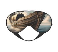Old Viking Boat Sleep Mask,100% Natural Mulberry Silk Eye Mask with, Ultra-Soft Eye Covers for Sleeping, Travel, Nap