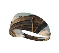 Old Viking Boat Sports Headband For Men Women Tennis Sweat Band For Workout Sports Headbands Elastic For Running
