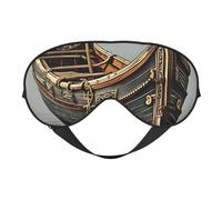 Old Viking Boats Print Comfortable Sleep Eye Mask Men Women Lightweight Travel Nap Meditation Yoga Work