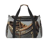 Old Viking Boats Print Large Capacity Hand Carry Bag for Women Foldable Carry On Tote for Airplane Travel