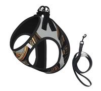 Old Viking Boats Print Small Dog Harness with Leash Set, No Escape Easy Walk Puppy Harnesses for Training Walking