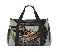 Old Viking Boats Print Travel Hand Travel Bag Weekender Overnight Carry On Tote Foldable Crossbody Bag