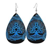 Old Viking Norse Mythology Tree Of Life Leather Earring Lightweight Leather Earrings Fun Earring For Beach Women