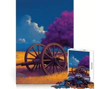 Old Wagon Wheel 1000 Piece Jigsaw Puzzle Mind Challenge Peaceful Recreation Seamless Fit Perfect Present size 38x26cm